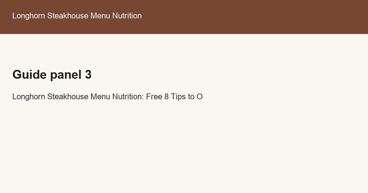 longhorn steakhouse menu nutrition illustration 3