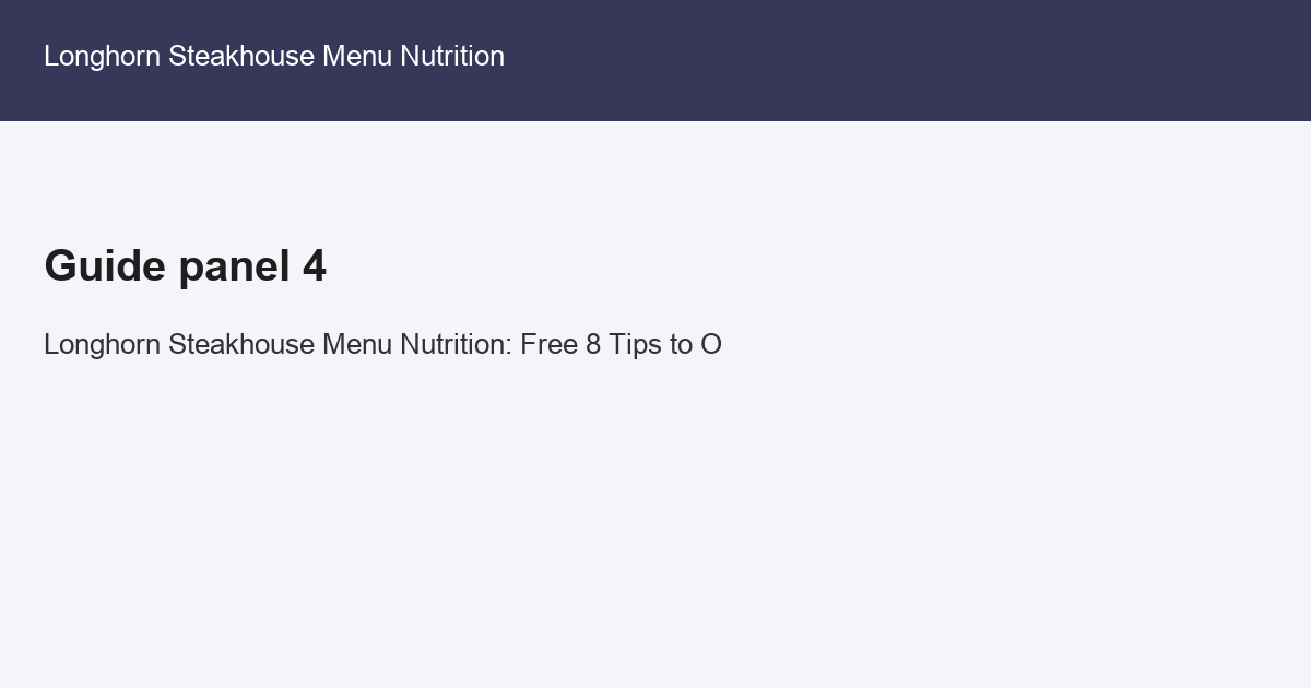 longhorn steakhouse menu nutrition illustration 4
