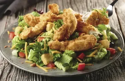 Field Greens with Crispy Chicken Tenders at LongHorn Steakhouse