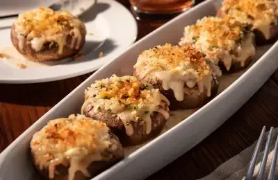 White Cheddar Stuffed Mushrooms at LongHorn Steakhouse